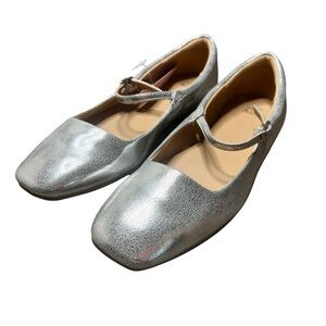 Wild Fable Silver Mary Jane Flats